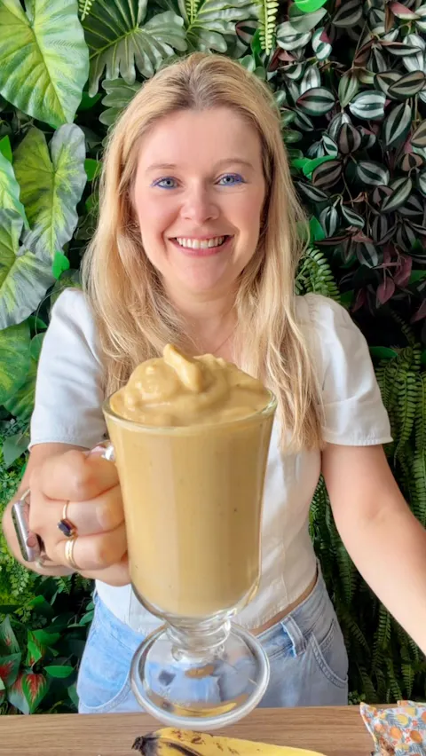 Frappé Cremoso de Banana da Terra com Café