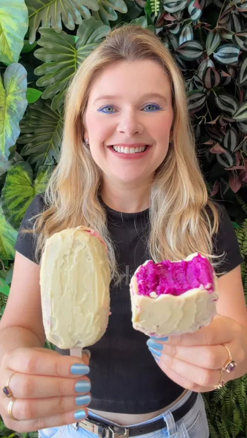 Picolé de Pitaya Crocante