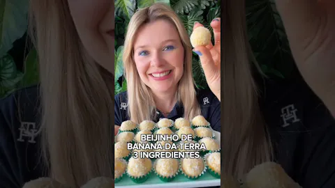 Beijinho de Banana da Terra com Três Ingredientes