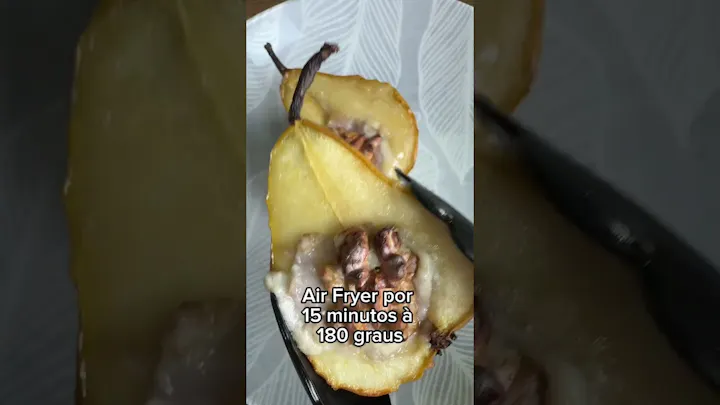 Vídeo: Pera Assada na Air Fryer com Mel, Cream Cheese e Nozes
