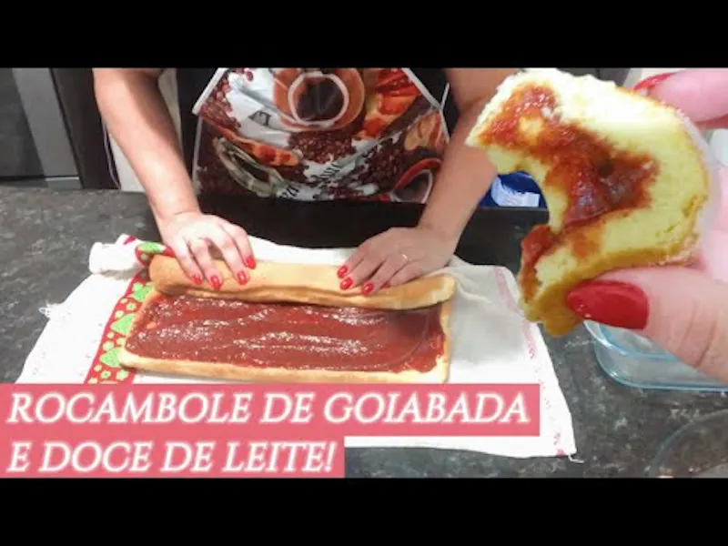 Rocambole de Doce de Leite e Goiabada