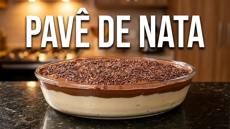 Pavê de Nata com Cobertura de Ganache