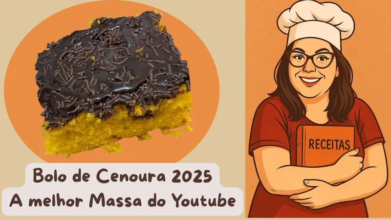 Bolo de Cenoura com Calda de Chocolate