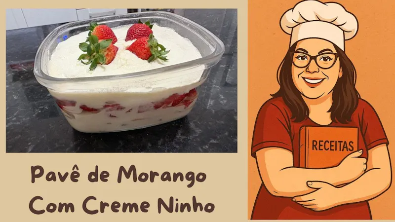 Pavê de Morango com Leite Ninho