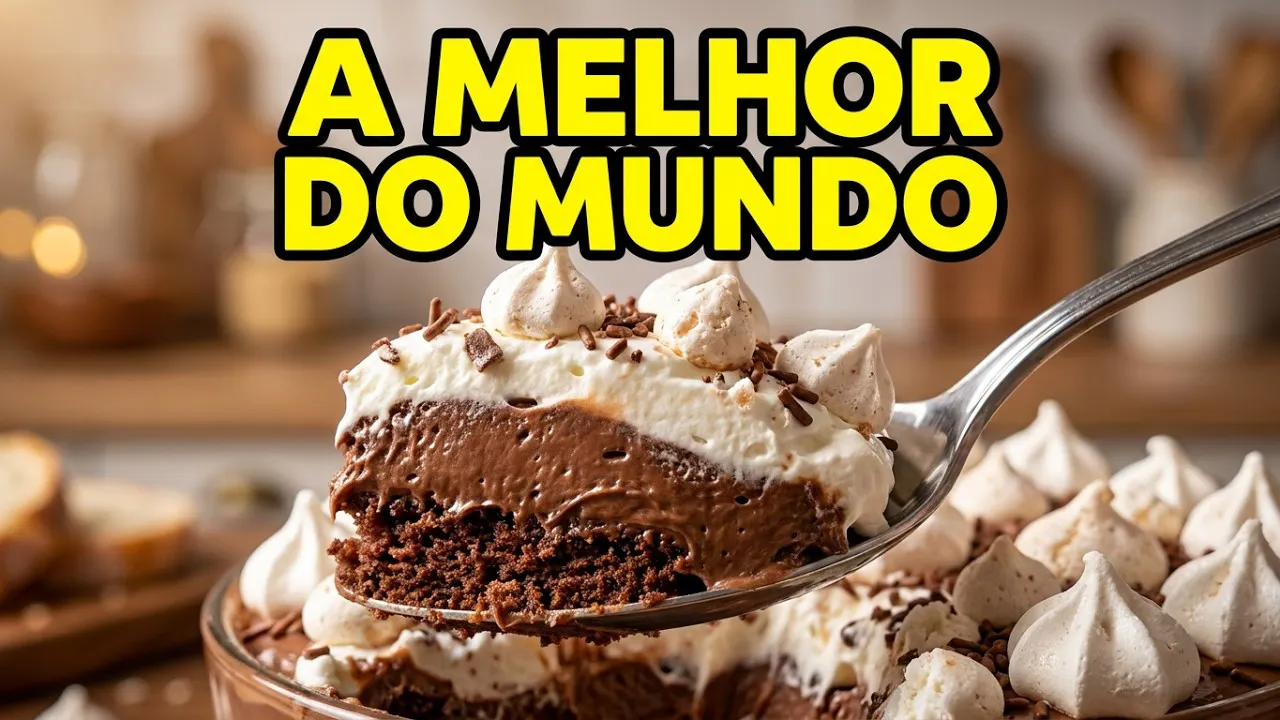Vídeo: Pavê de Chocolate com Mousse, Chantilly e Suspiro
