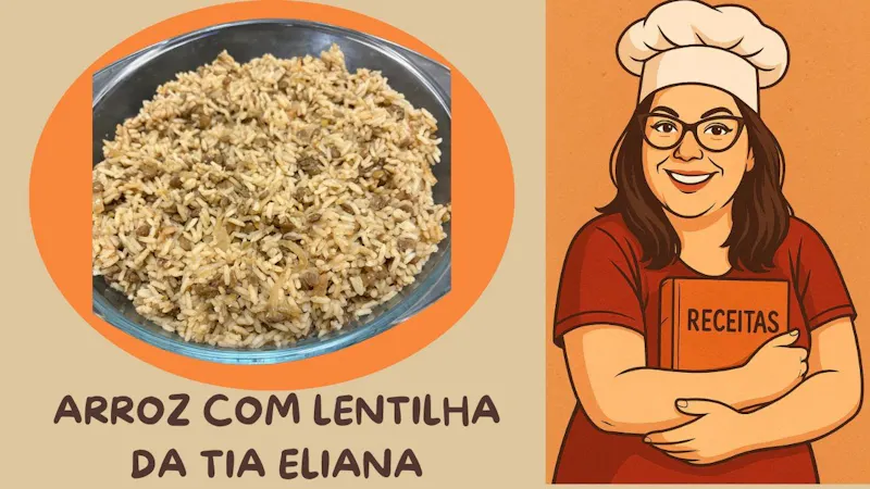 Arroz com Lentilha e Cebola Caramelizada
