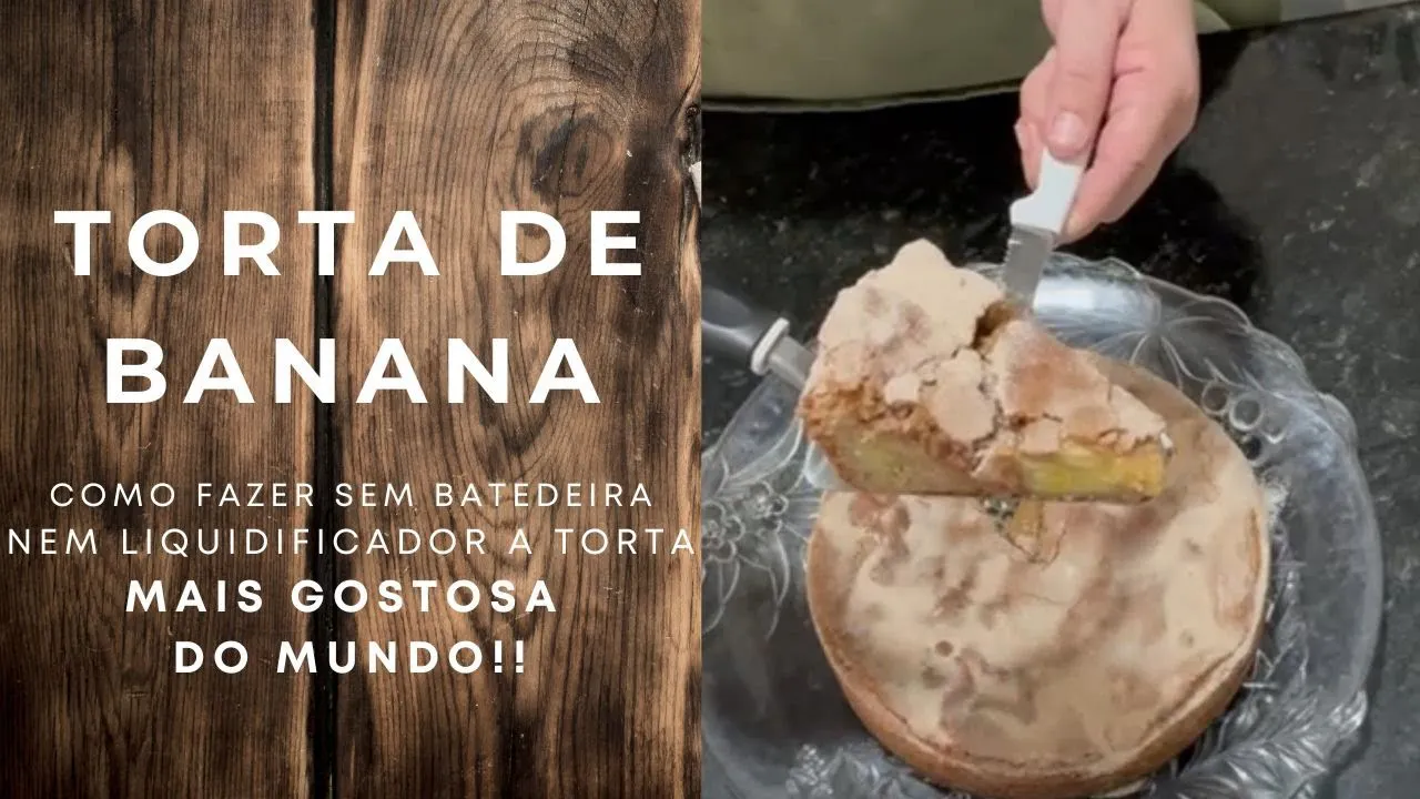 Vídeo: Torta Bolo de Banana com Casquinha de Brownie