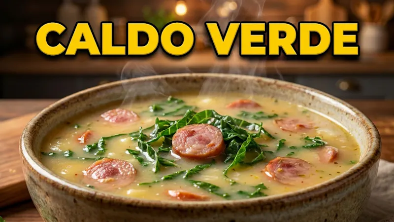 Caldo Verde de Mandioca com Couve e Calabresa