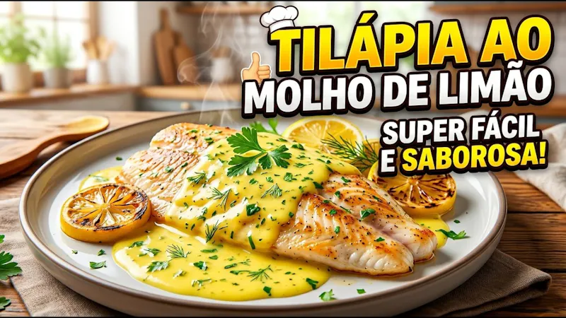 Filé de Tilápia ao Molho de Limão com Purê de Batata