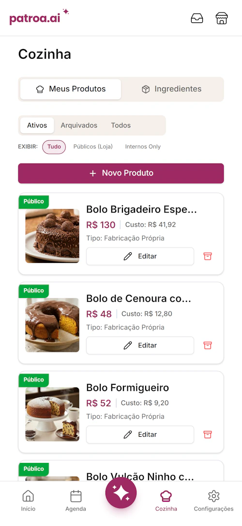 Ficha Técnica no Patroa.ai