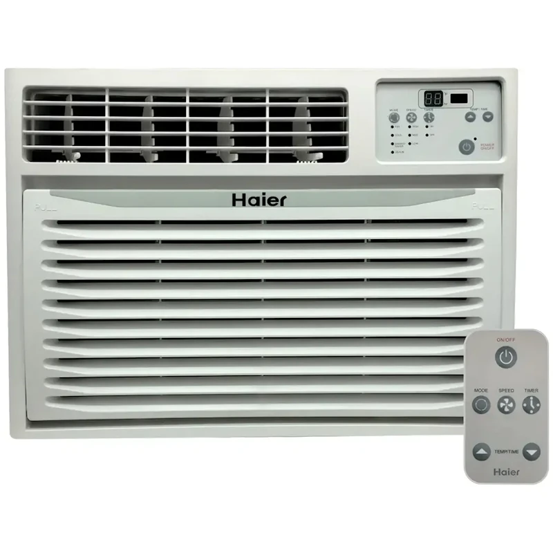 Ar Condicionado De Janela Haier 6000 Btus Frio Eletrônico Digital Compacto Econômico Com Controle Remoto e Com Dreno Seco 110 Volts
