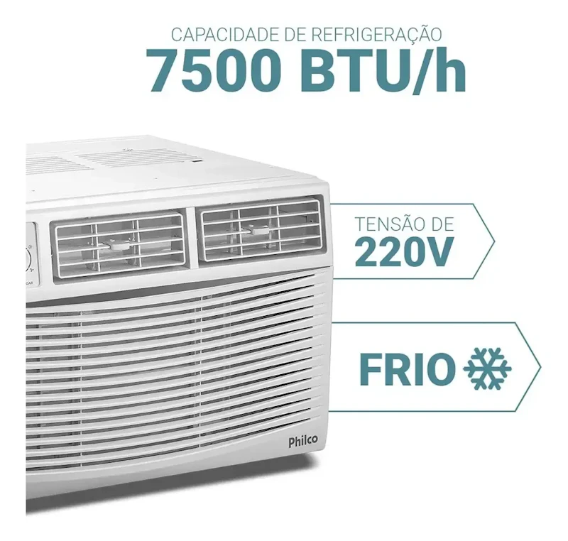 Ar-Condicionado Philco Janela 7500BTUs Frio PAJ7FA — foto 3 de 4
