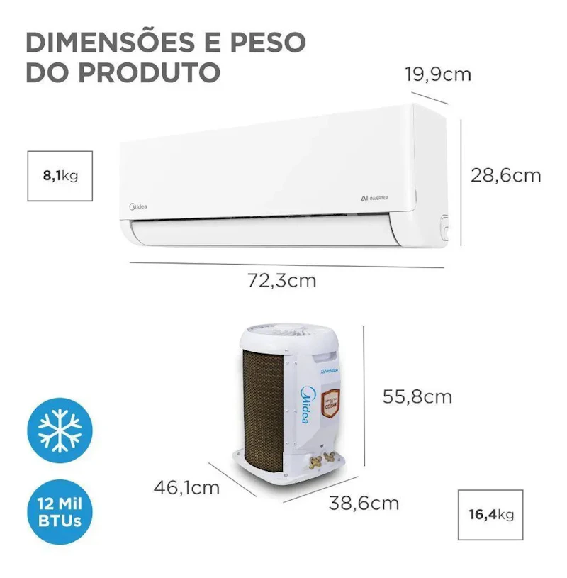 Ar Condicionado Midea Ai Airvolution Inverter 12.000 Btus Frio R-32 — foto 4 de 5
