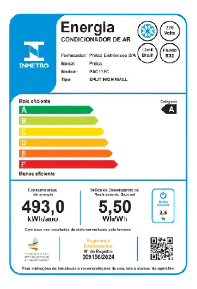 Ar Condicionado Split Hi Wall Inverter Philco 12000 BTU/h Frio 220 Volts — foto 5 de 5