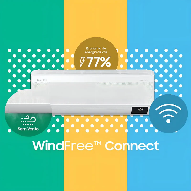 Samsung Ar Condicionado Inverter Windfree Sem Vento Connect 12000 BTUs Só Frio Cor Branco — foto 2 de 10