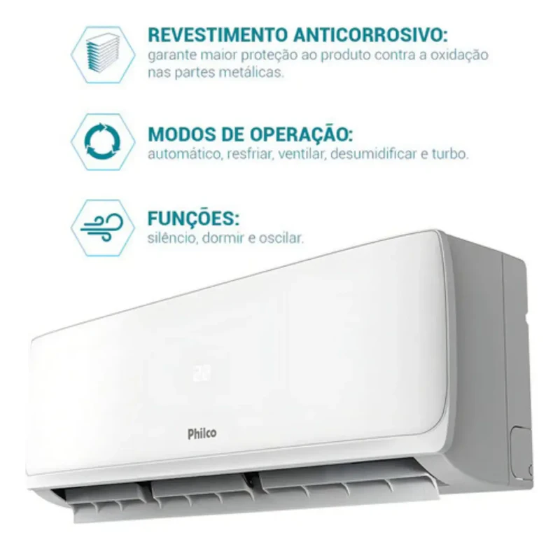 Ar Condicionado Split Hi Wall Inverter 18000 Btus Pac18fb Frio Philco 220v — foto 3 de 5