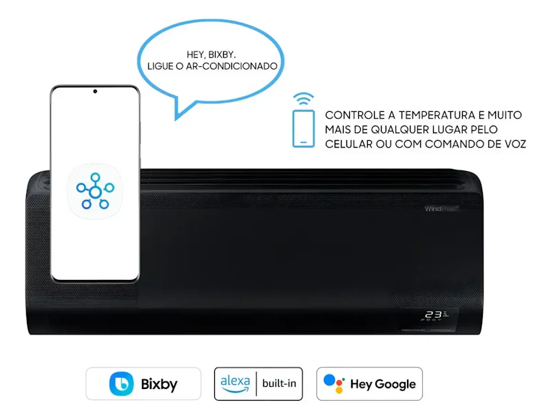 Ar Cond Samsung WindFree Black Edition 18000 BTUS QF — foto 2 de 6