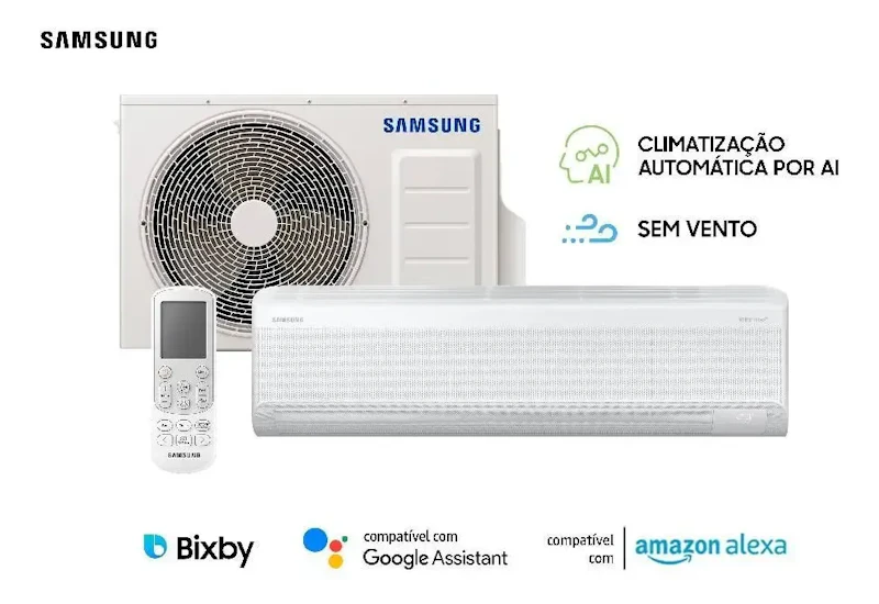 Ar Condicionado Split Hi Wall Inverter R-32 Samsung Windfree AI 18000 Btus Frio Monofásico — foto 2 de 6
