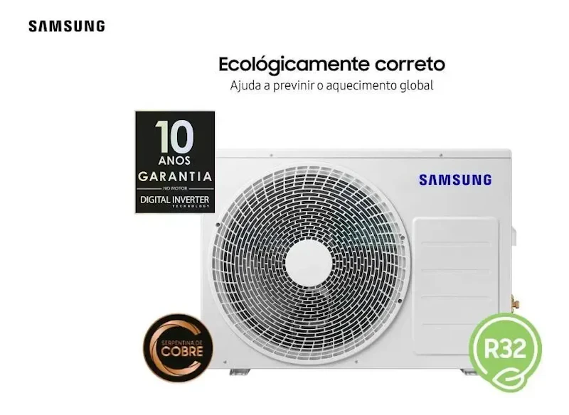 Ar Condicionado Split Hi Wall Inverter R-32 Samsung Windfree AI 18000 Btus Frio Monofásico — foto 4 de 6