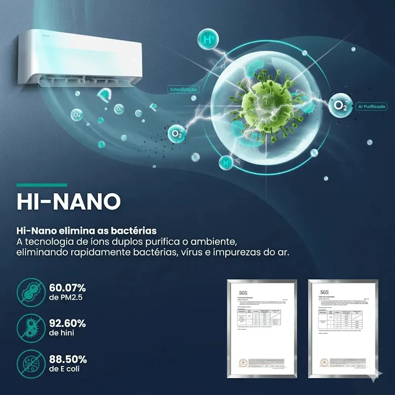 Ar Condicionado Split Inverter 9000 Btus Quente E Frio Hisen Branco 220 — foto 2 de 8