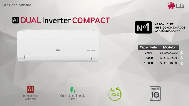 Ar Condicionado Dual Inverter LG Compact Ai 9000 Btus Frio — foto 3 de 5