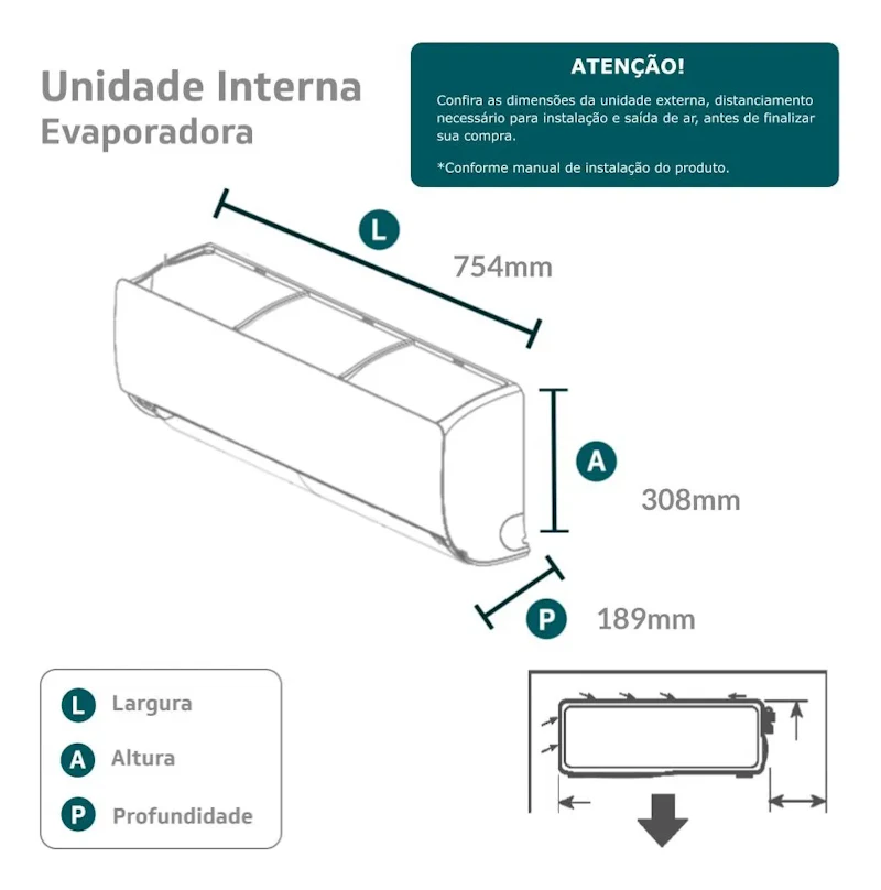 Ar Condicionado Split Hi Wall Inverter R-32 LG - Dual Inverter Voice +AI 9.000 BTUs Frio Monofásico — foto 4 de 4