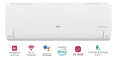 Ar Condicionado LG Ai Smart Inverter Voice 9000 Btus Frio Branco — foto 2 de 2