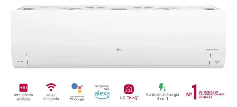 Ar Condicionado LG AI Dual Inverter Voice 9000 BTU Quente Frio S3UW09AA31D.EB2GAM1 — foto 3 de 5