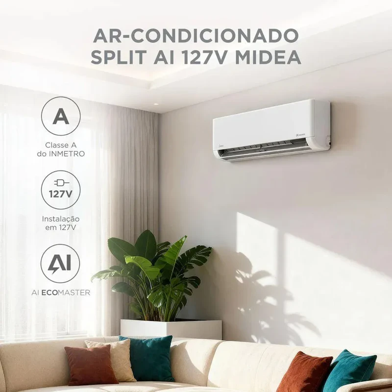 Ar Condicionado Split Inverter Midea Ai 9000 Btus Frio 127v 110v — foto 7 de 7