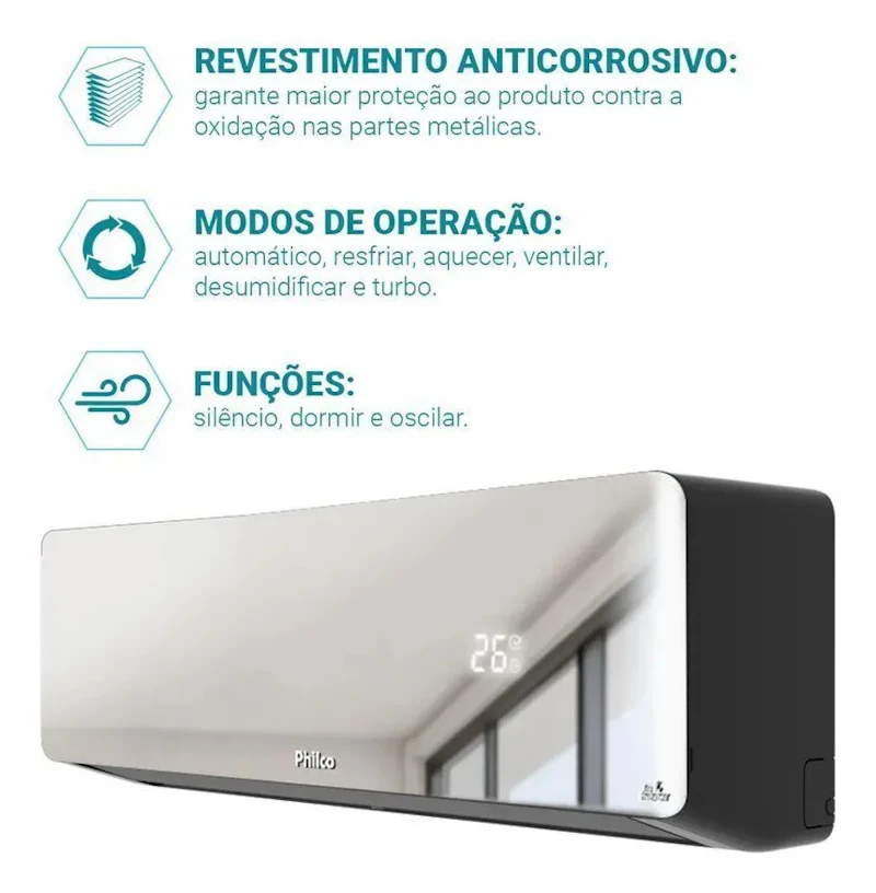 Ar Condicionado Inverter Philco Pac9qg 9000 Btus Qf 220v 220v — foto 4 de 6