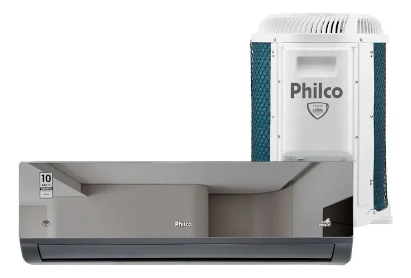 Ar Condicionado Split Inverter Philco Espelhado 9000 BTUs Quente e Frio PAC9000IQFM15E